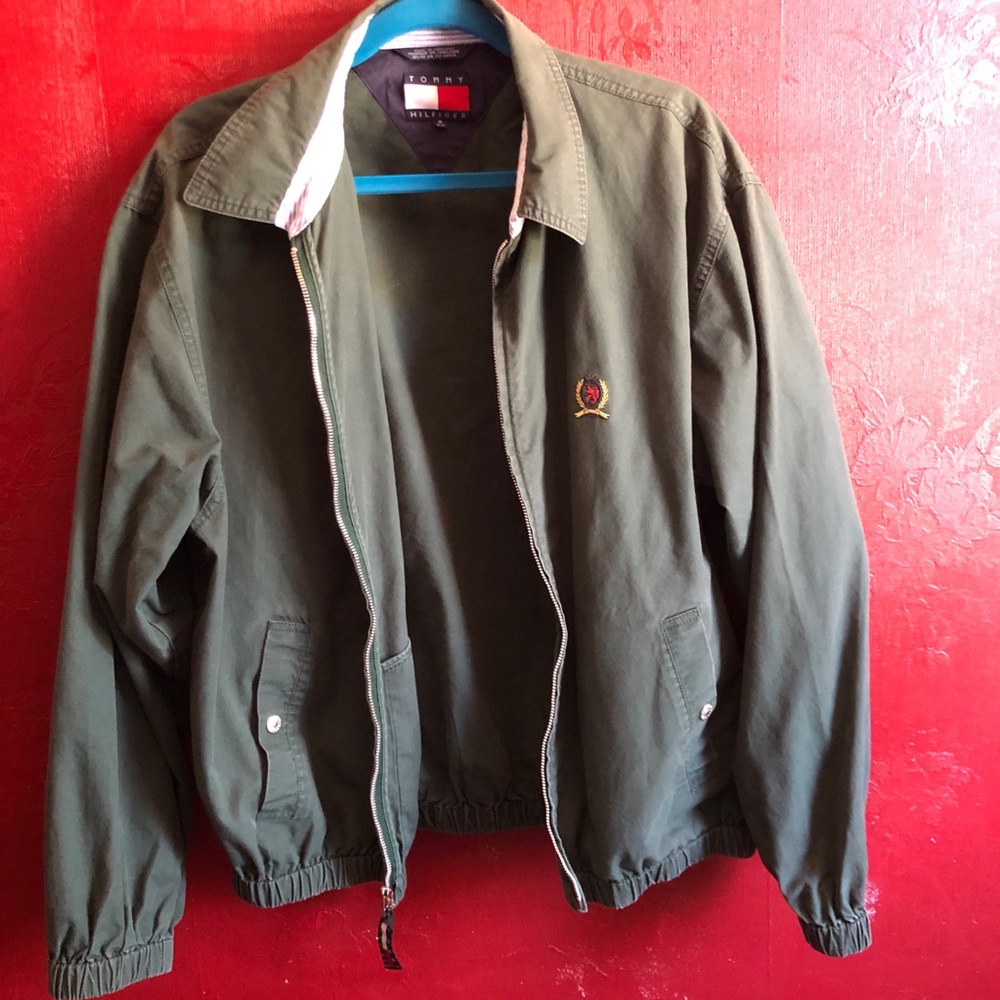 Tommy Hilfiger Full Zip Jacket Hunter Green Crest